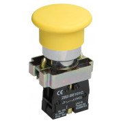 Кнопка управления IEK LAY5-BC51 "грибок" без подсветки желтая 1НО мини-фото