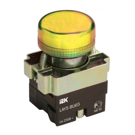 Індикатор IEK LAY5-BU65 жовтий d22 мм (BLS50-BU-K05) фото