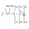 Перемикач IEK ANC-22-2 на 2 фіксованих положення "I-O" неон червоний зображення 3 (схема)