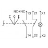 Переключатель IEK ANCLR-22-3 на 3 фиксированных положения "I-O-II" неон красный изображение 3 (схема)