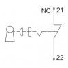 Кнопка керування IEK LAY5-BS142 "грибок" з ключем d22 мм червона 230В 1НВ+1НЗ зображення 3 (схема)