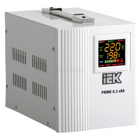 Стабілізатор напруги IEK Prime 0,5 кВА симісторний переносний (IVS31-1-00500) фото