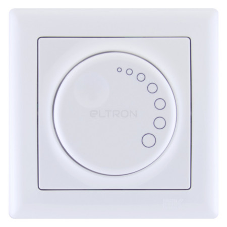 Светорегулятор (диммер) IEK BOLERO поворотный 600W с подсветкой белый СВ01-01-0-ББ (EDB10-K01-10) фото