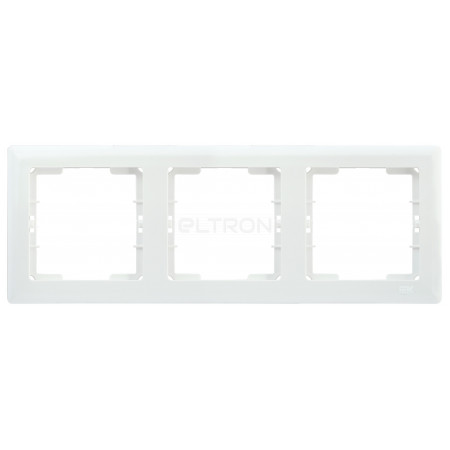 Рамка IEK BOLERO 3-постова горизонтальна біла РГ03-00-0-ББ (EML30-K01-01) фото