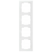 Рамка IEK BOLERO 4-постова вертикальна біла РВ04-00-0-ББ міні-фото