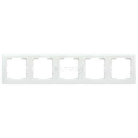 Рамка IEK BOLERO 5-постова горизонтальна біла РГ05-00-0-ББ (EML50-K01-01) фото