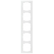 Рамка IEK BOLERO 5-постова вертикальна біла РВ05-00-0-ББ міні-фото