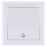 Выключатель IEK BOLERO одноклавишный кнопочный белый ВК01-14-0-ББ мини-фото
