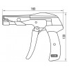 Пистолет IEK ПКХ-600А для затяжки и обрезки хомутов изображение 2 (габаритные размеры)