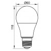 Лампа світлодіодна IEK LED ALFA A60 (груша) 20Вт 230В 3000К E27 зображення 2 (габаритні розміри)