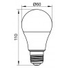 Лампа светодиодная IEK LED ALFA A60 (груша) 12Вт 230В 4000К E27 изображение 2 (габаритные размеры)