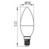 Лампа светодиодная IEK LED ALFA C35 (свеча) 6Вт 230В 3000К E14 изображение 2 (габаритные размеры)