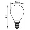 Лампа світлодіодна IEK LED ALFA G45 (куля) 8Вт 230В 3000К E14 зображення 2 (габаритні розміри)