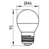 Лампа світлодіодна IEK LED ALFA G45 (куля) 10Вт 230В 6500К E27 зображення 2 (габаритні розміри)