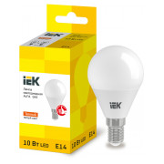 Лампа світлодіодна IEK LED ALFA G45 (куля) 10Вт 230В 3000К E14 міні-фото