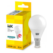 Лампа світлодіодна IEK LED ALFA G45 (куля) 10Вт 230В 4000К E14 міні-фото