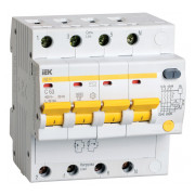 Дифференциальный автомат IEK АД14 4P 16А 100мА хар-ка C тип AC мини-фото