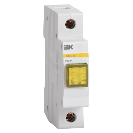 Лампа IEK ЛС-47М сигнальна жовта (MLS20-230-K05) фото