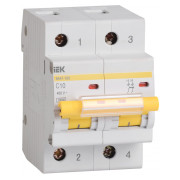 Автоматический выключатель IEK ВА47-100 2P 10А тип C мини-фото