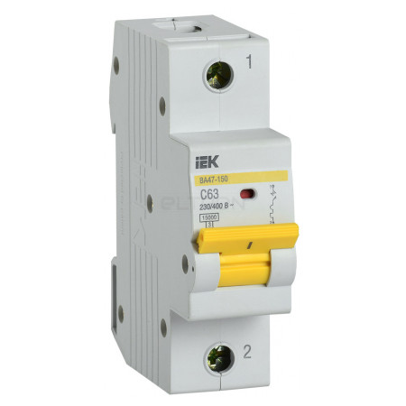 Автоматичний вимикач IEK ВА47-150 1P 63А тип C 15кА (MVA50-1-063-C) фото