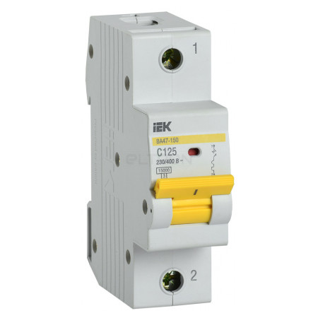 Автоматический выключатель IEK ВА47-150 1P 125А тип C 15кА (MVA50-1-125-C) фото
