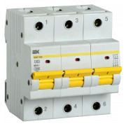 Автоматический выключатель IEK ВА47-150 3P 63А тип C 15кА мини-фото