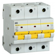Автоматичний вимикач IEK ВА47-150 3P 63А тип D 15кА міні-фото