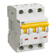 Автоматичний вимикач IEK ВА47-60 3P 6А тип C міні-фото