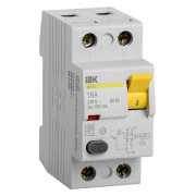 Пристрій захисного відключення (ПЗВ) IEK ВД1-63 2P 16А 100мА тип AC міні-фото