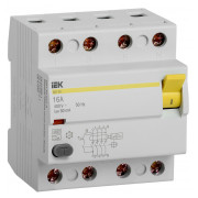 Пристрій захисного відключення (ПЗВ) IEK ВД1-63 4P 16А 30мА тип A міні-фото