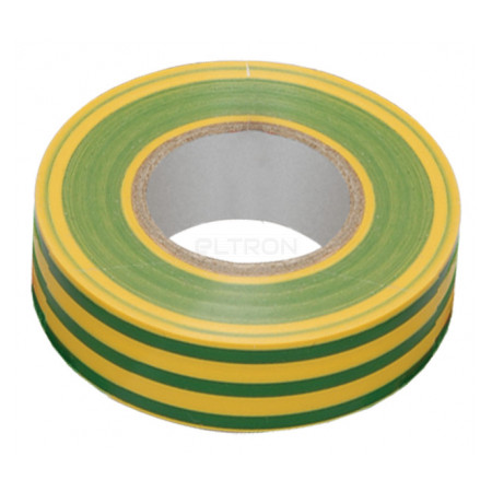 Изолента IEK 0,18×19 мм желто-зеленая (высококачественная) 20 метров (UIZ-20-10-K52) фото