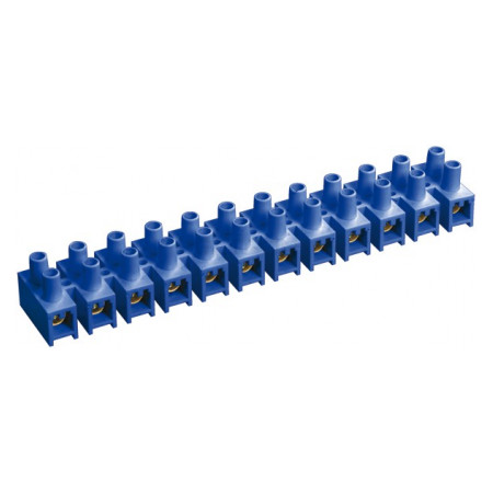 Затискач гвинтовий IEK ЗВИ-3 1,0-2,5 мм² полістирол синій (упаковка 2 шт.) (UZV6-003-04-2) фото