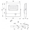 Прожектор светодиодный (LED) IEK СДО 07-20 (20Вт) серый IP65 изображение 3 (габаритные размеры)