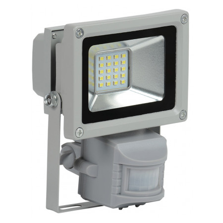 Прожектор світлодіодний (LED) IEK СДО 05-10Д (10Вт) SMD з датчиком руху сірий IP44 (LPDO502-10-K03) фото