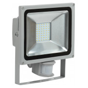 Прожектор світлодіодний (LED) IEK СДО 05-30Д (30Вт) SMD з датчиком руху сірий IP44 міні-фото