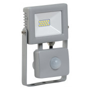 Прожектор светодиодный (LED) IEK СДО 07-10Д (10Вт) с датчиком движения серый IP44 мини-фото