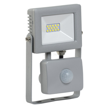Прожектор светодиодный (LED) IEK СДО 07-10Д (10Вт) с датчиком движения серый IP44 (LPDO702-10-K03) фото