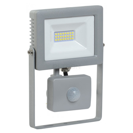 Прожектор світлодіодний (LED) IEK СДО 07-20Д (20Вт) з датчиком руху сірий IP44 (LPDO702-20-K03) фото