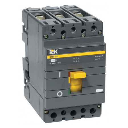 Автоматичний вимикач IEK ВА88-35 3P 200А 35кА (SVA30-3-0200) фото