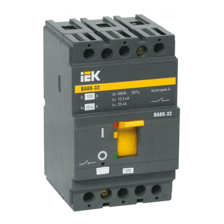Автоматичний вимикач IEK ВА88-32 3P 16А 25кА (SVA10-3-0016) фото