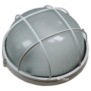 Світильник IEK НПП 1102 білий/круг з решіткою 100 Вт IP54 міні-фото