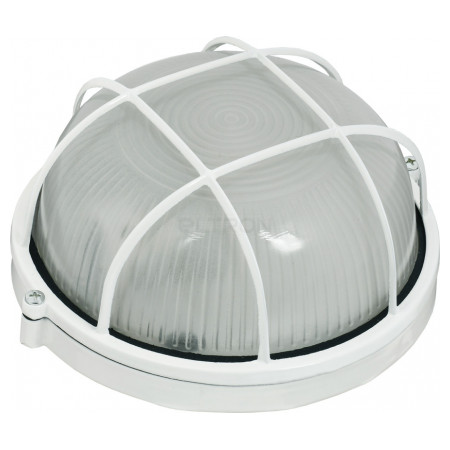 Світильник IEK НПП 1302 білий/круг з решіткою 60 Вт IP54 (LNPP0-1302-1-060-K01) фото
