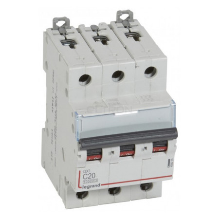 Автоматичний вимикач Legrand Dx3 3p 20А тип C 16кА (409255) фото