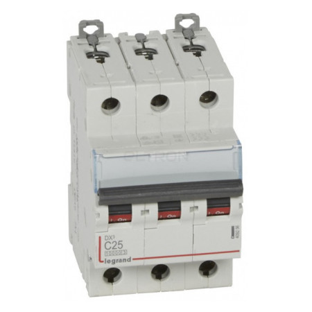 Автоматичний вимикач Legrand Dx3 3p 25А тип C 16кА (409256) фото