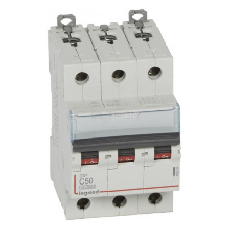 Автоматичний вимикач Legrand Dx3 3p 50А тип C 16кА (409259) фото
