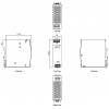 Блок питания MEAN WELL NDR-120-12 120Вт AC230В/DC12В изображение 2 (габаритные размеры)