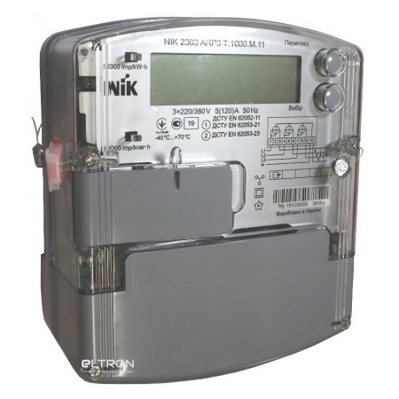 Счетчик электроэнергии NIK 2303 ARP3T.1000.M.11 трехфазный многотарифный 5(120)А 3×220/380В фото