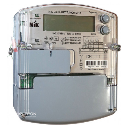 Лічильник електроенергії NIK 2303 ARTT.1000.M.11 трифазний багатотарифний 5(10)А 3×220/380В фото
