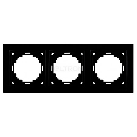 Рамка Nilson Thor 3-местная универсальная черная (27220093) фото