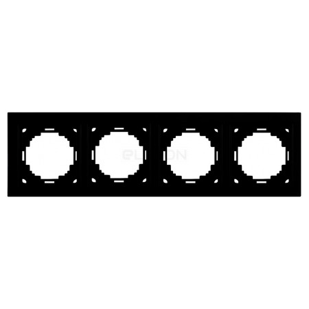 Рамка Nilson Thor 4-местная универсальная черная (27220094) фото